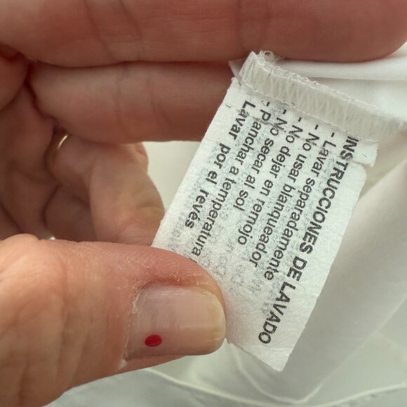 Silvia Tcherassi white button down belted aplique shirt size 14 - Picture 6 of 7